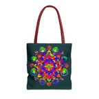 Beautiful Mandala Mystical Nature Tote Bag featuring intricate floral and geometric patterns, perfect for carrying your essentials in style