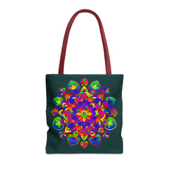 Beautiful Mandala Mystical Nature Tote Bag featuring intricate floral and geometric patterns, perfect for carrying your essentials in style