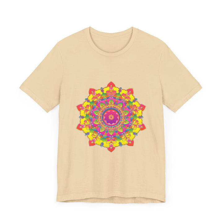 Vibrant Mandala Tee featuring a colorful floral design, perfect for adding a pop of color to your wardrobe