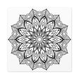 Handmade Mandala Art - Black & White Wall Art - Matte Canvas, Stretched, 125 - Intricately designed spiritual artwork perfect for home decor