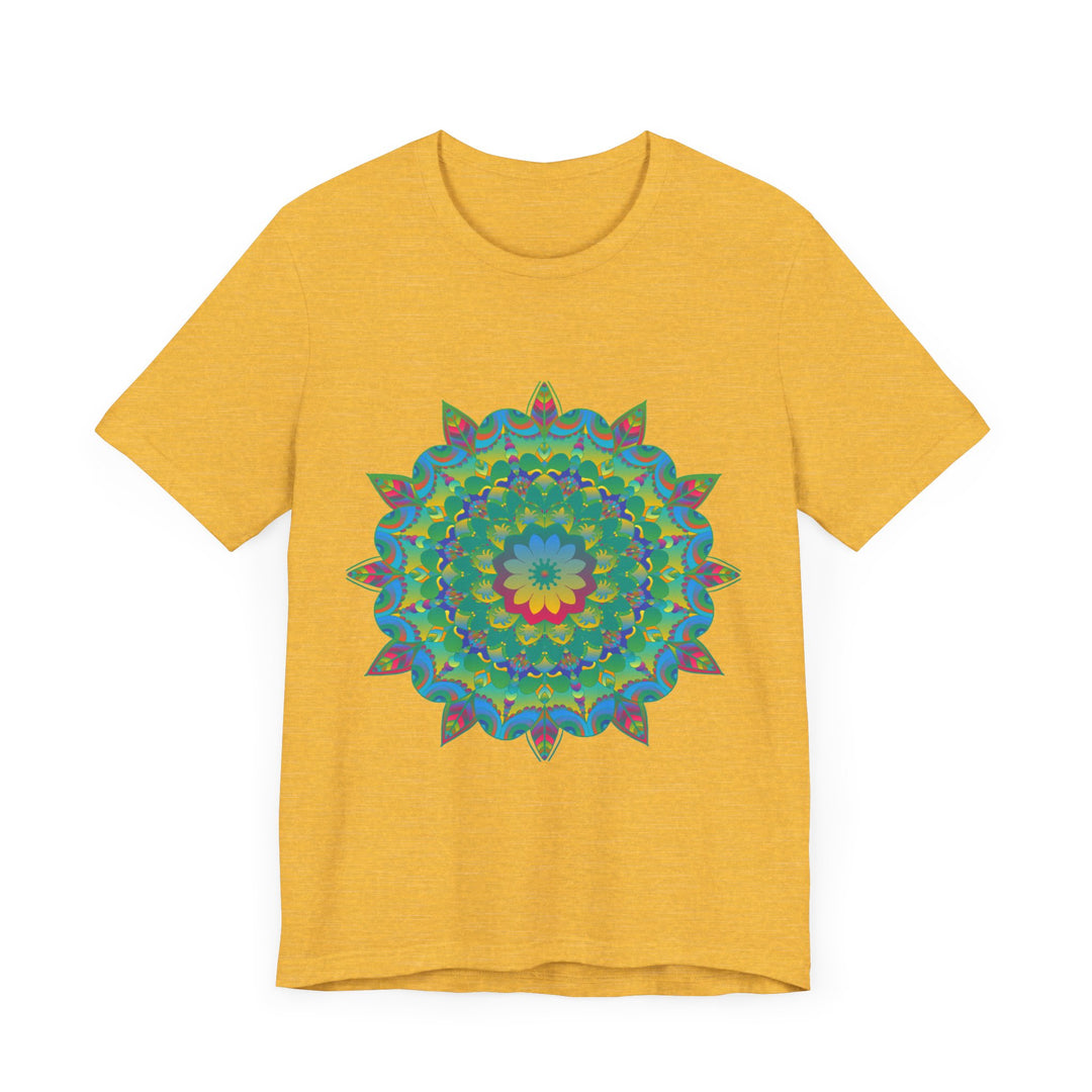 Psychedelic Mandala Tee - Vibrant Flower Design Alt Text 18