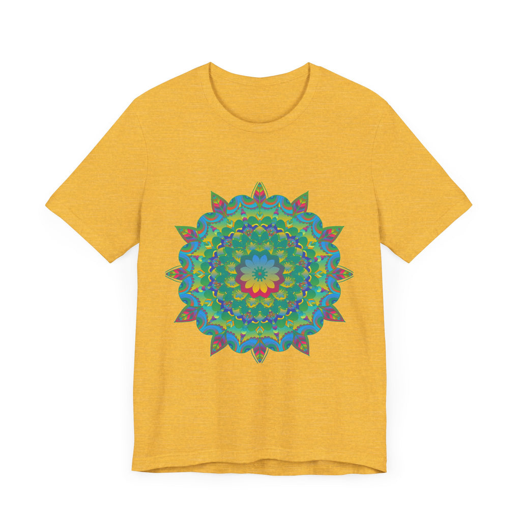 Psychedelic Mandala Tee - Vibrant Flower Design Alt Text 18