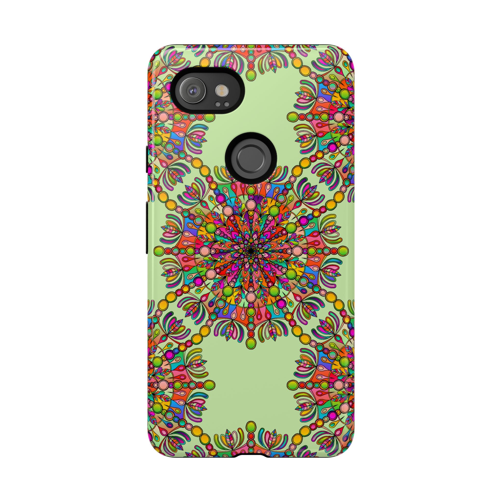 Custodia per telefono con mandala intricata in colori vivaci per uno stile unico