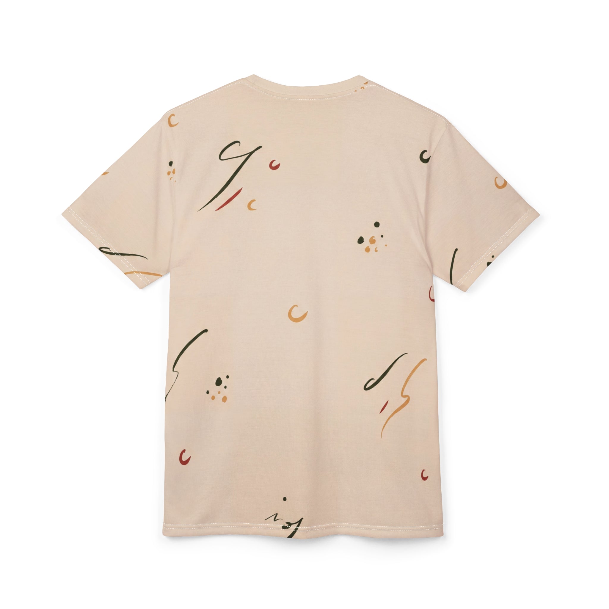 Serene Calligraphic Cat Graphic Tee - Minimal Cat Design