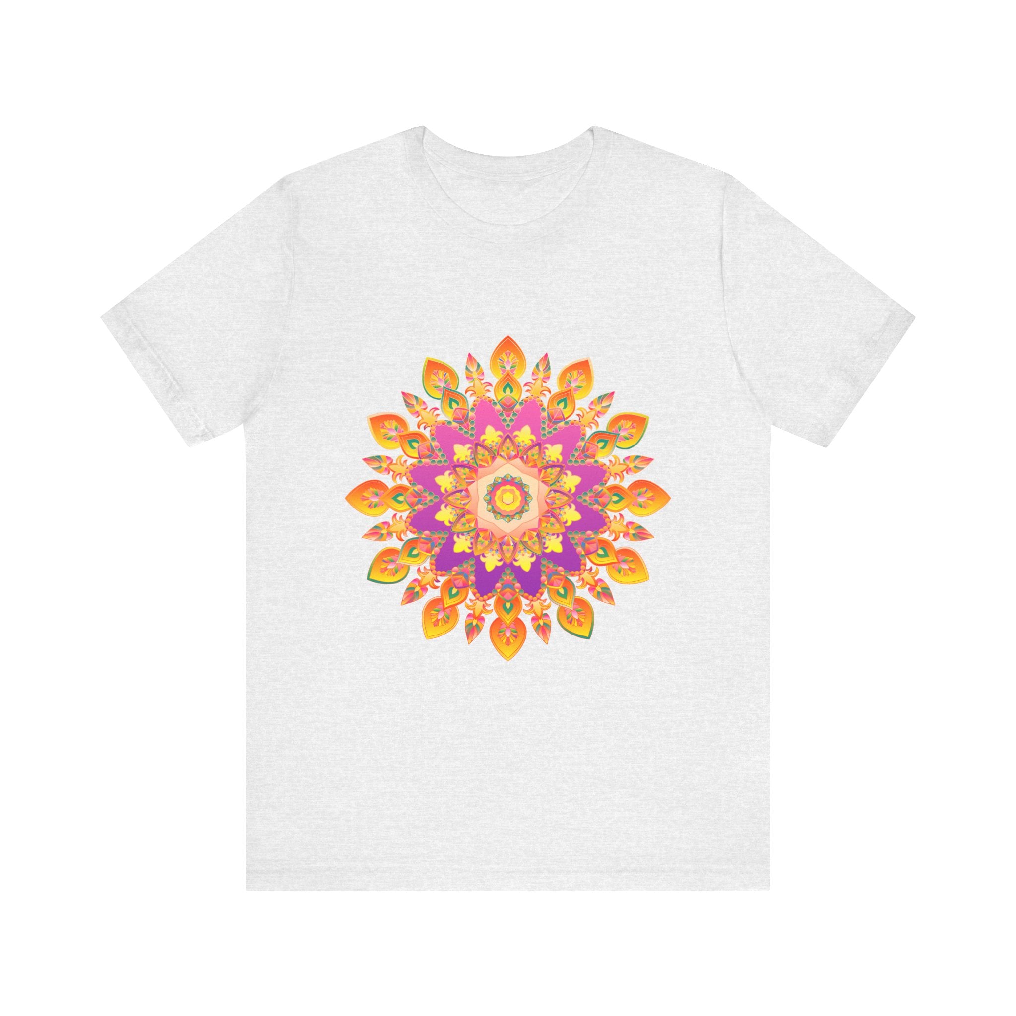 Vibrant Mandala T-Shirt featuring intricate, colorful, and detailed design for a unique and eye-catching fashion statement