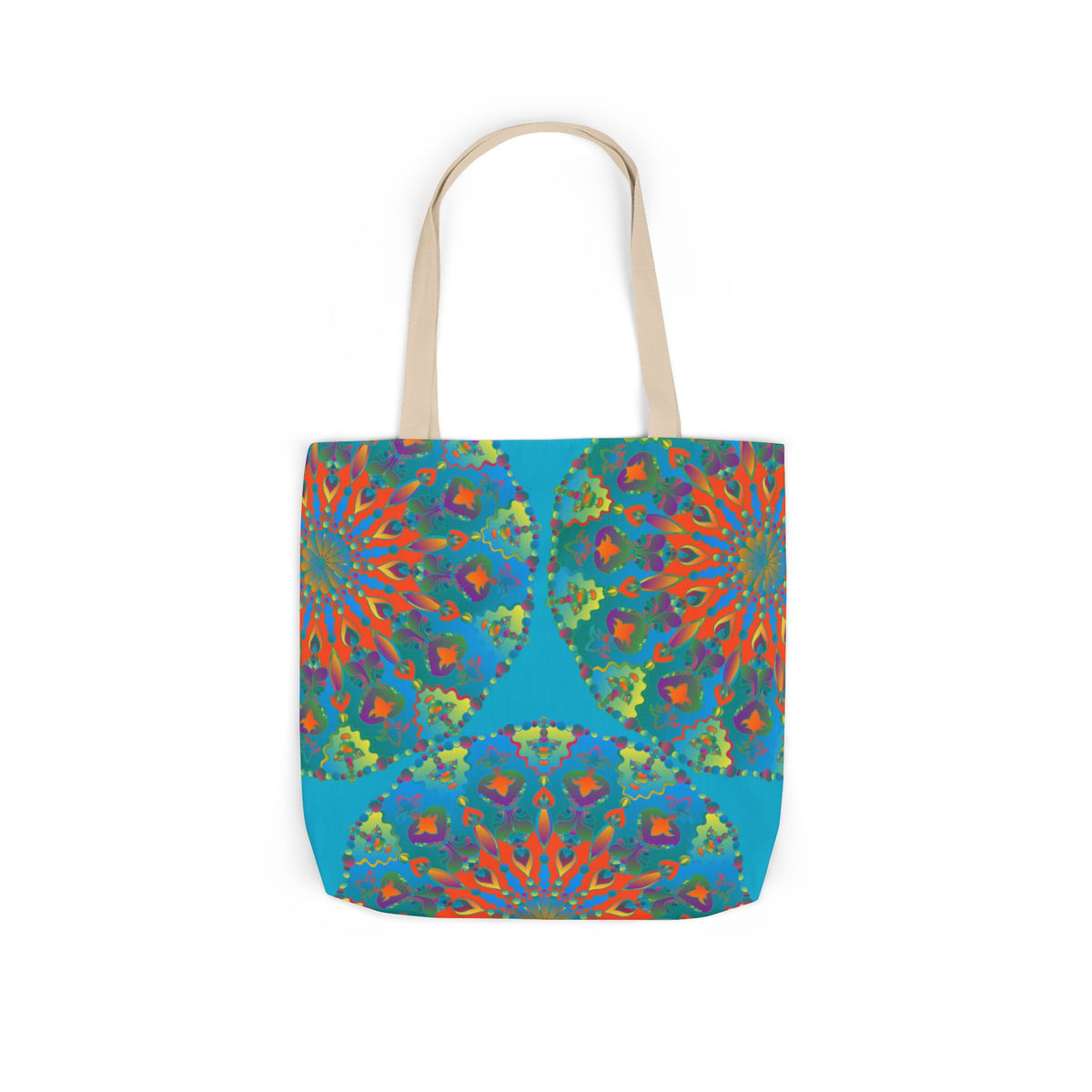 Canvas Tote Bag in Bright Tropical Colors for Summer Fun