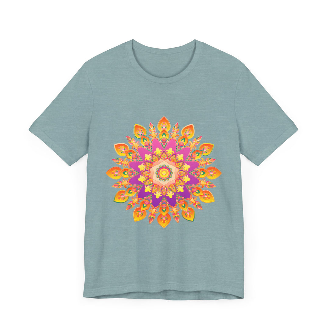 Vibrant Mandala T-Shirt featuring a colorful and detailed design with intricate patterns and bright hues, perfect for adding a pop of color to your wardrobe