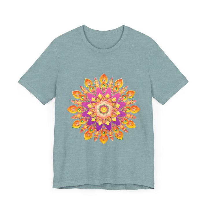 Vibrant Mandala T-Shirt featuring a colorful and detailed design with intricate patterns and bright hues, perfect for adding a pop of color to your wardrobe