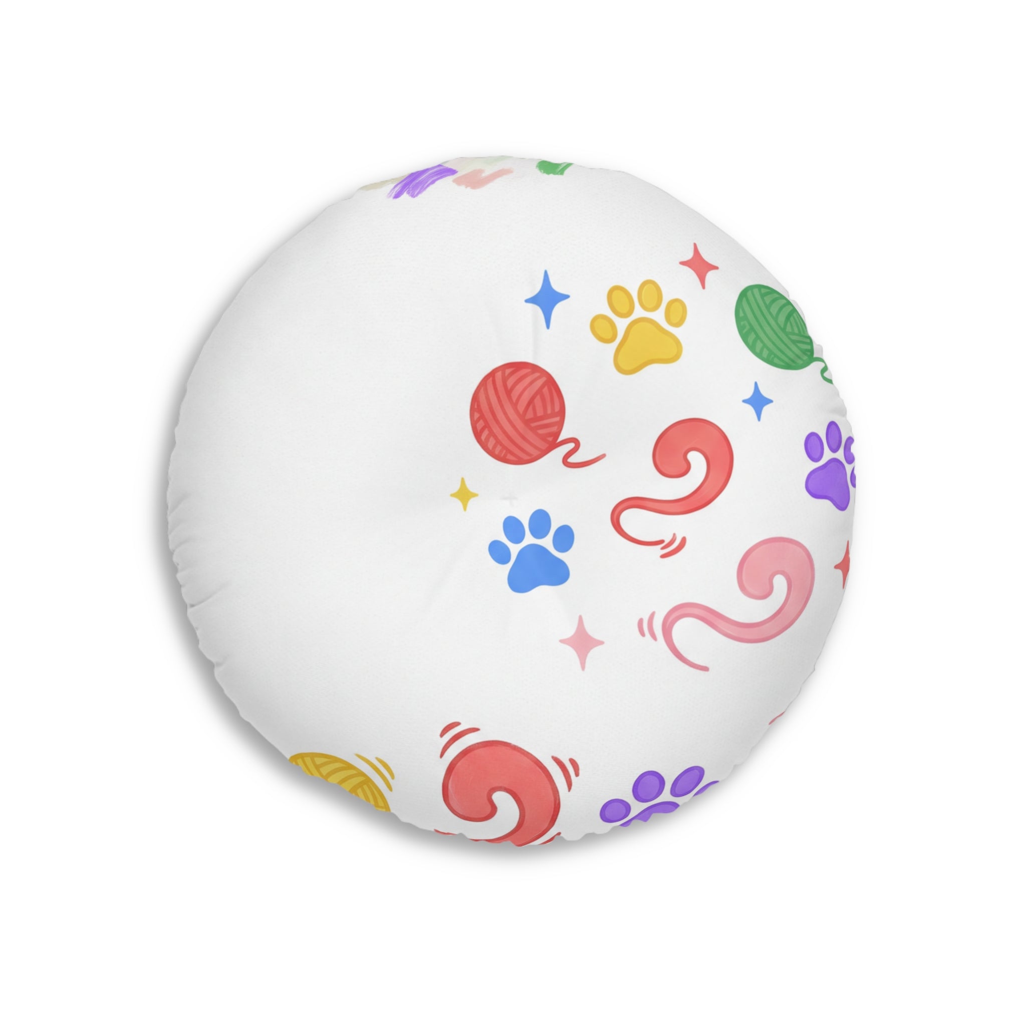 Cozy Winter Cat Floor Pillow