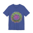 Vibrant Mandala Tee with Colorful Geometric Art, perfect for adding a pop of color to your wardrobe
