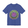 Vibrant Mandala Tee with Colorful Geometric Art, perfect for adding a pop of color to your wardrobe