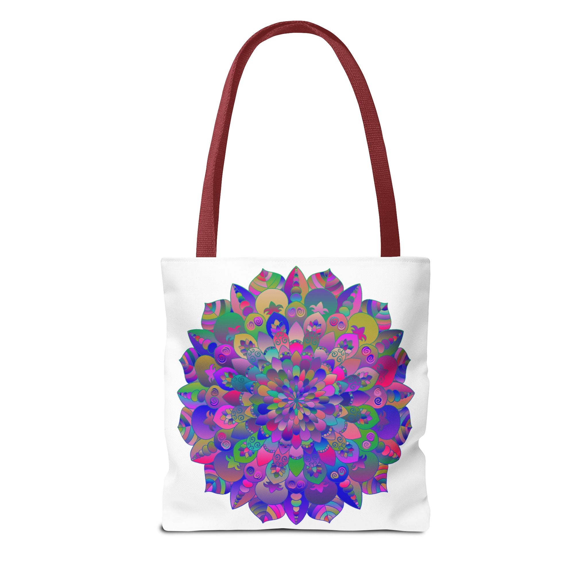 Beautiful and vibrant Mandala Lotus Tote Bag with intricate floral design