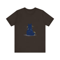 Black Cat Mystery T-Shirt featuring a simple and cool design, perfect for any cat lover or mystery enthusiast