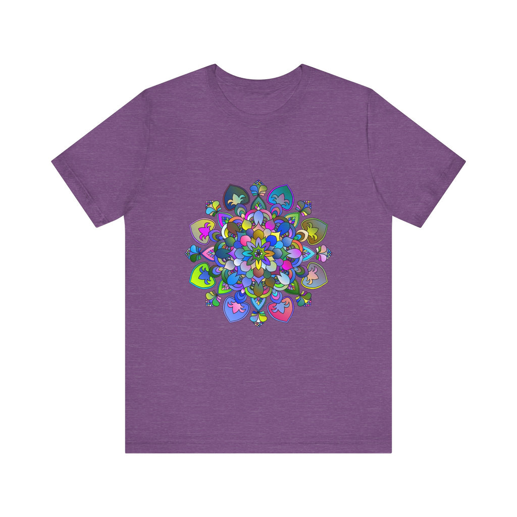 Colorful and intricate mandala design t-shirt with vibrant and eye-catching art