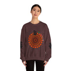 A cozy Unisex Heavy Blend Crewneck Sweatshirt featuring adorable ghosts for Halloween