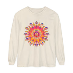 Colorful and intricate mandala design long sleeve t-shirt for all genders