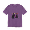 An elegant and colorful Black Cat Mystery T-Shirt featuring a striking feline design