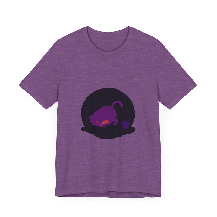 Black Cat Mystery T-Shirt with Haunting Black Cat and Witch's Hat