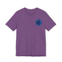Blue Mandala T-Shirt featuring a beautiful spiritual design symbolizing peace and harmony