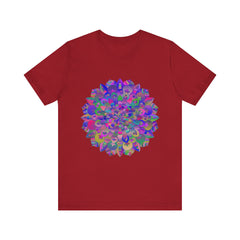 A colorful, intricately designed Vibrant Mandala T-Shirt featuring spiritual art