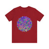 A colorful, intricately designed Vibrant Mandala T-Shirt featuring spiritual art