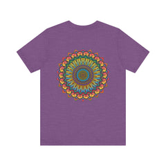 Back view of Vibrant Mandala Tee - Spiritual Peace & Harmony shirt with beautiful mandala design