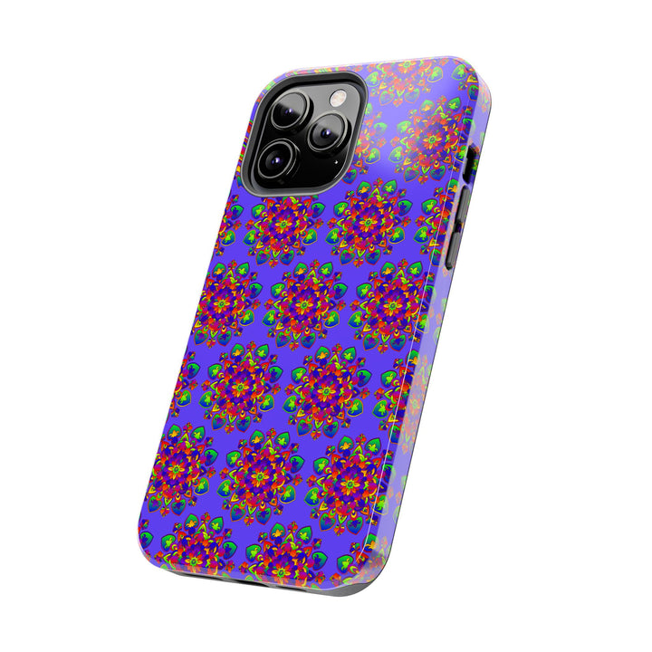 Tiled Hand Drawn Mandala Rainbow Phone Case - Standard alt text 77