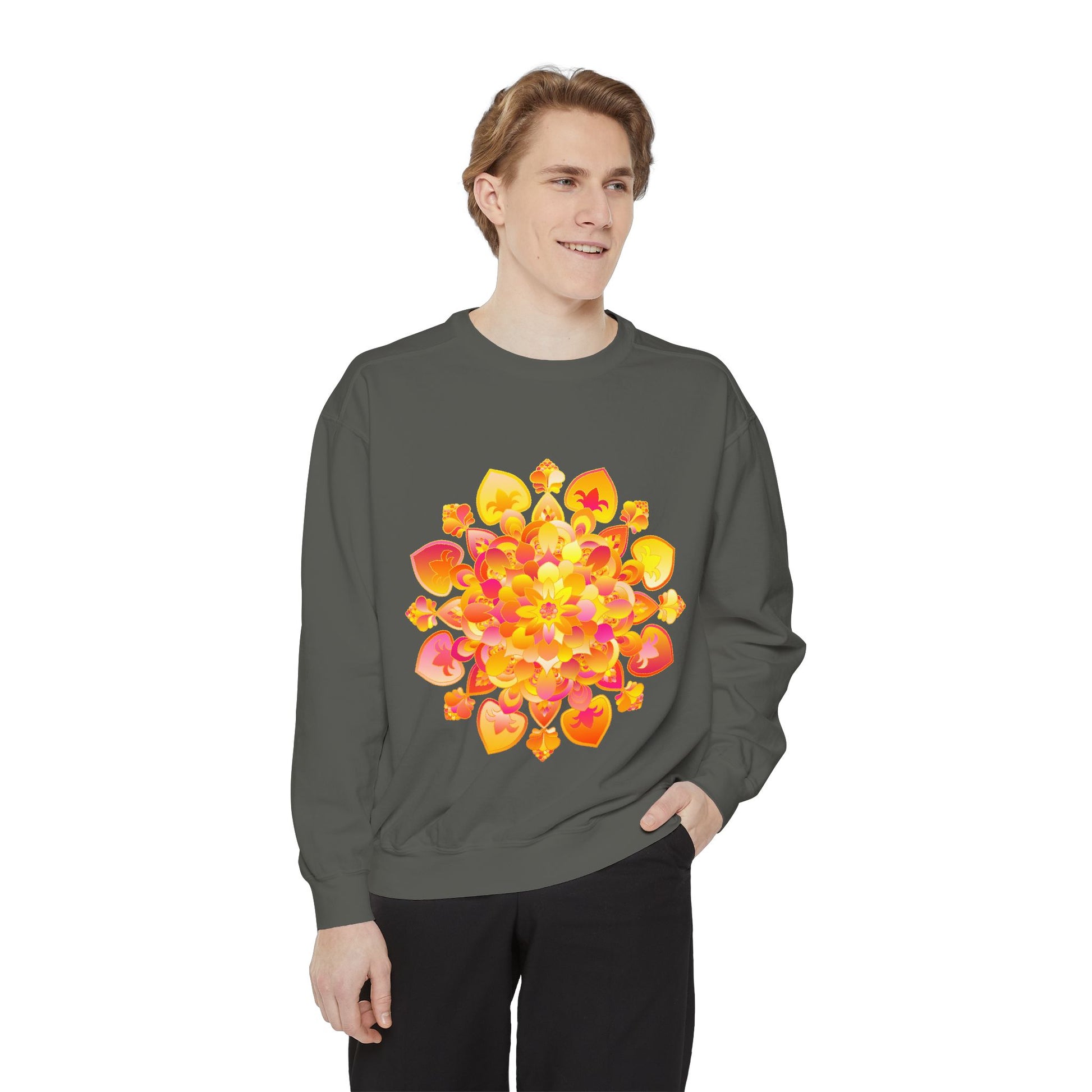 Comfortable and stylish Mandala Sweatshirt designed for yoga and meditation enthusiasts promoting peace and tranquility