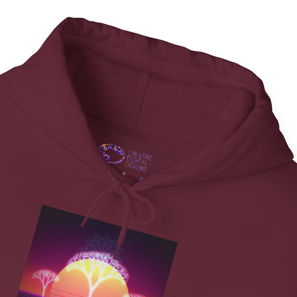 Felpa con cappuccio Retro Sunset Tree of Life