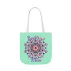Mandala 'Love You Mom' Canvas Tote — Floral Mother's Day Gift Bag