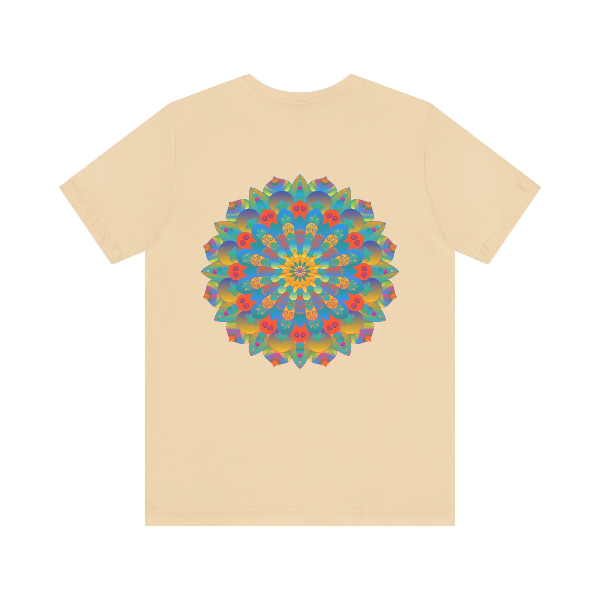 Colorful psychedelic mandala t-shirt featuring intricate designs for spiritual peace and inner harmony