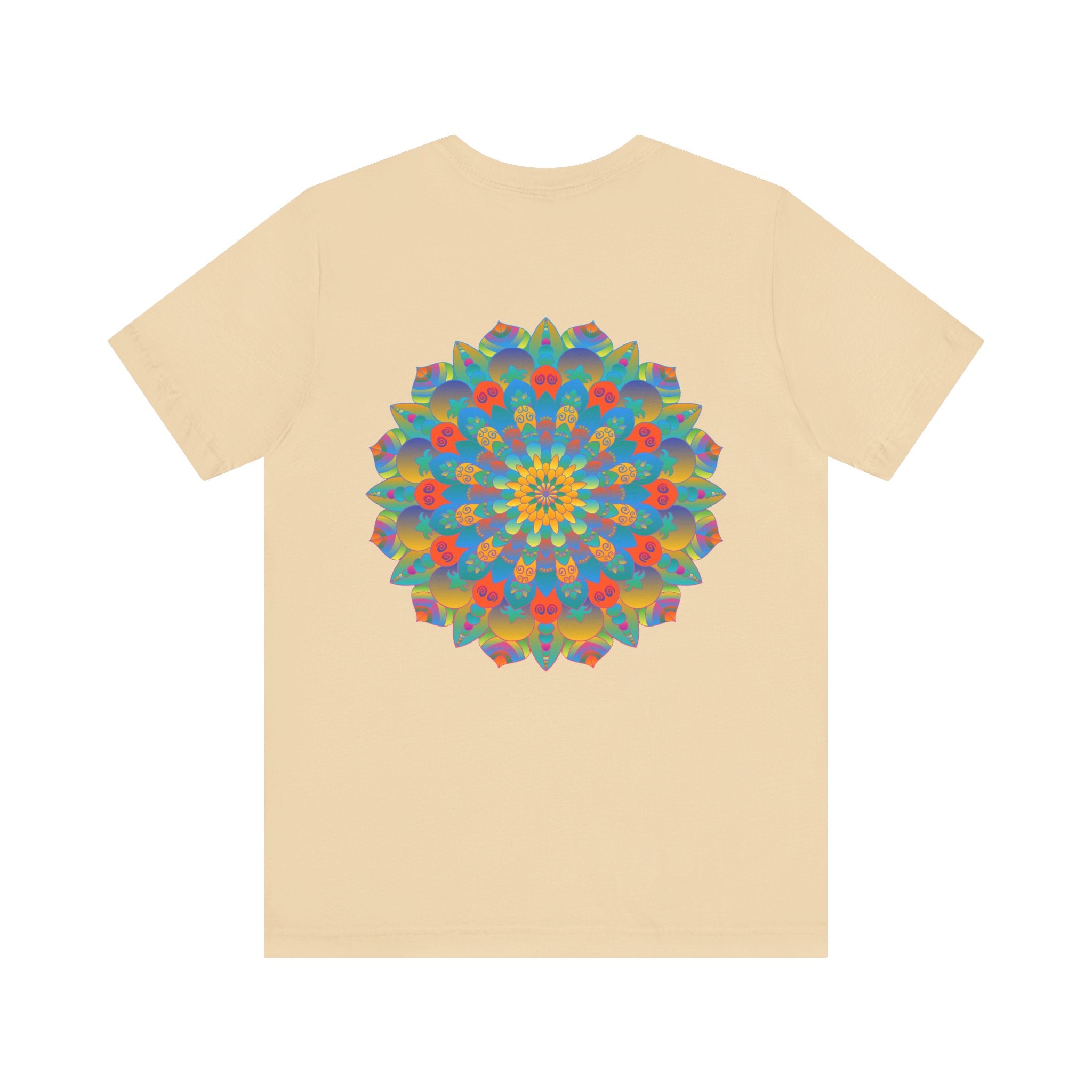 Colorful psychedelic mandala t-shirt featuring intricate designs for spiritual peace and inner harmony
