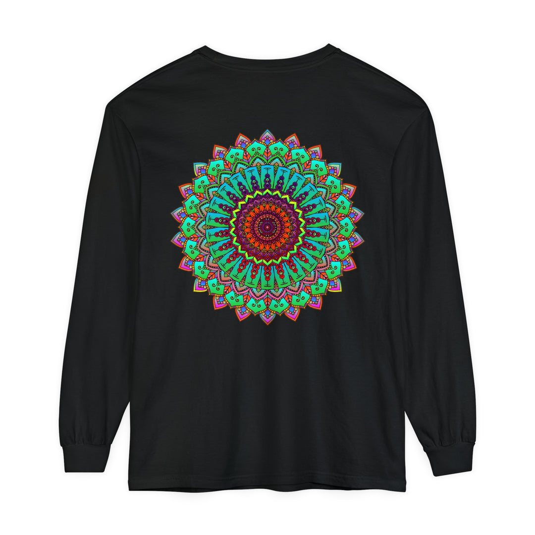 Vibrant Mandala Long Sleeve T-Shirt - Spiritual Art 48