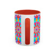 Stunning mandala pattern in calming colors on a ceramic mug