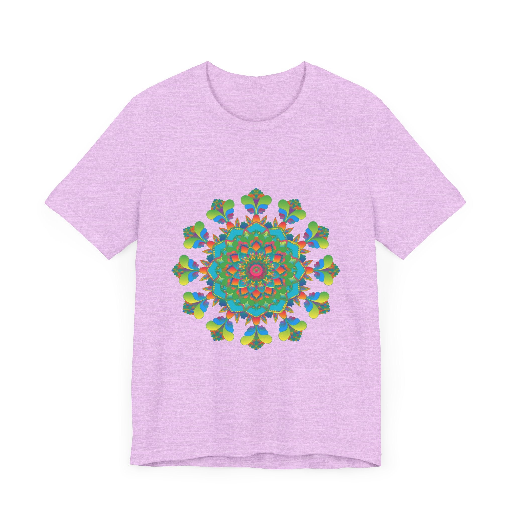 Vibrant and colorful Psychedelic Mandala Tie Dye T-Shirt with intricate design