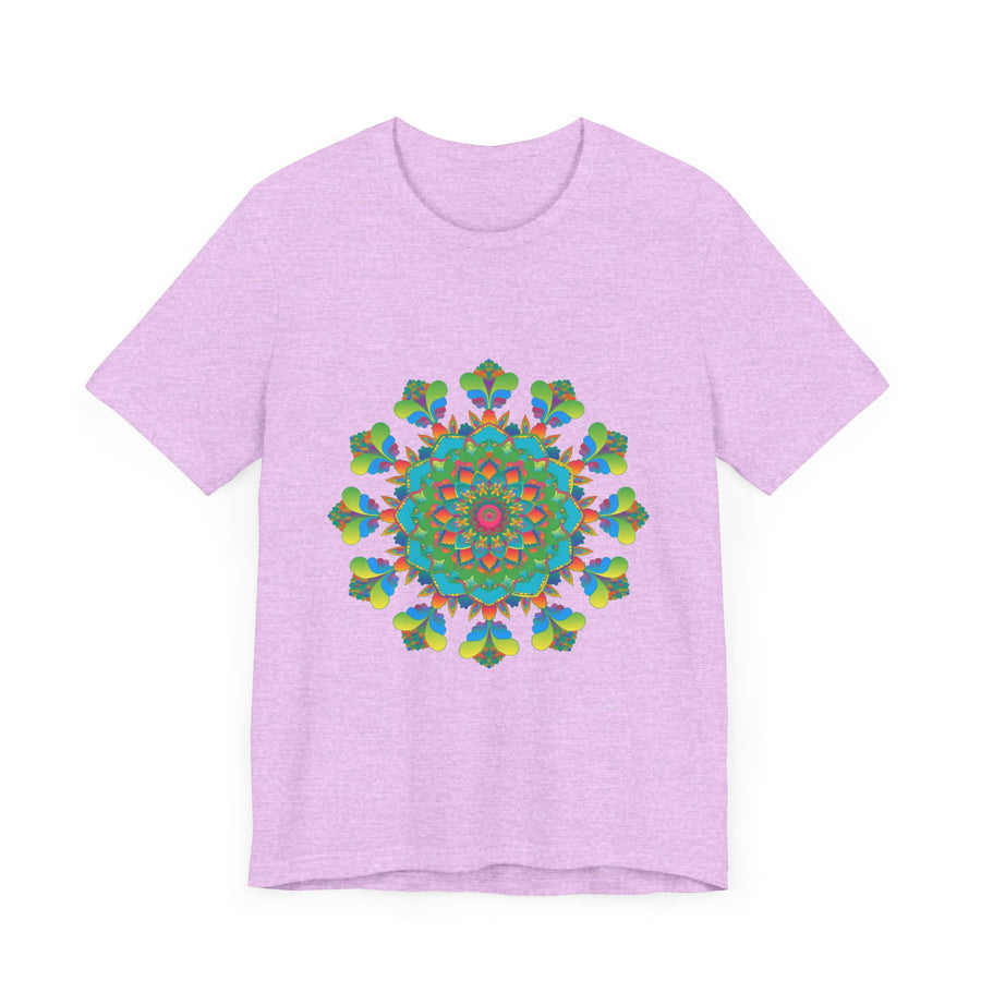Vibrant and colorful Psychedelic Mandala Tie Dye T-Shirt with intricate design