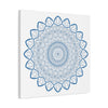 Steel blue Mandala Design Wall Art handcrafted on 125 stretched canvas