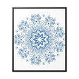Handmade Mandala design wall art in steel blue on gallery wrapped canvas