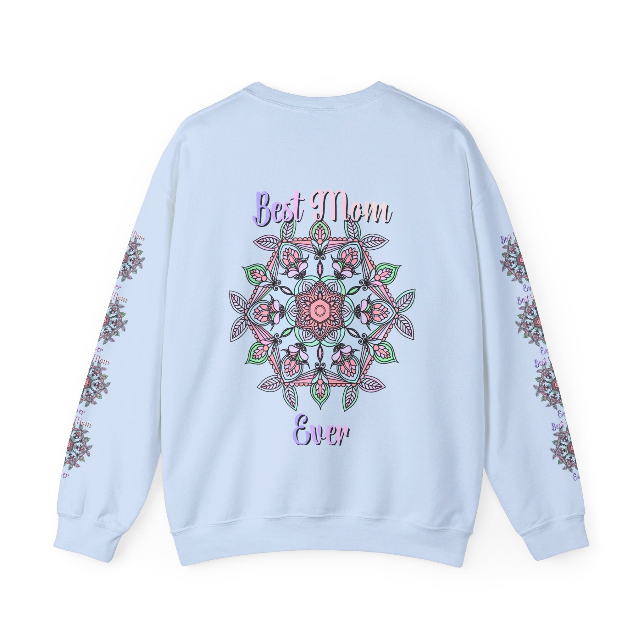 Cozy black crewneck sweatshirt with 'Best Mom Ever' print, perfect birthday gift for mom