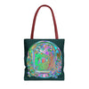 Beautiful and intricate Mystical Nature Mandala Tote Bag with vibrant colors and intricate design, perfect for carrying your essentials in style