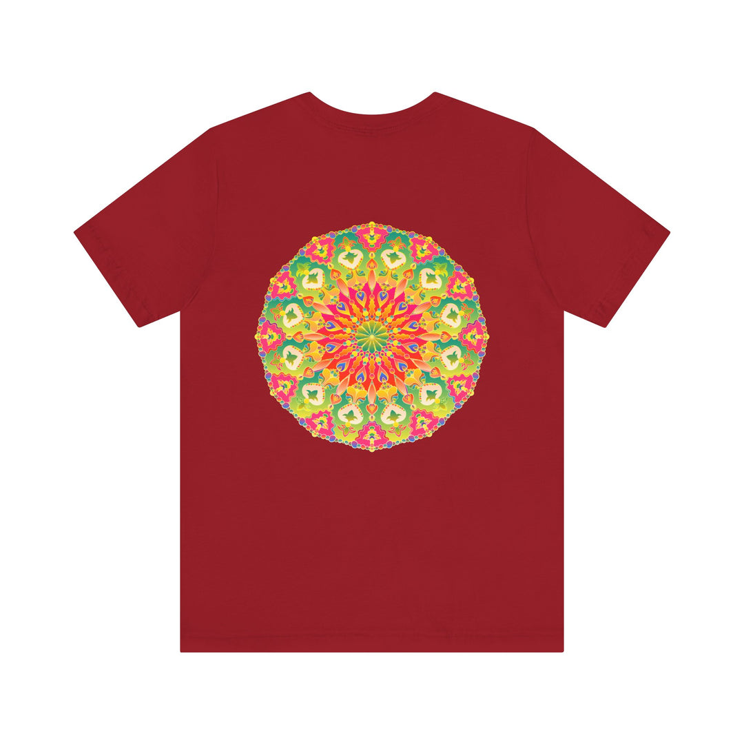 Vibrant Mandala T-Shirt featuring intricate spiritual design for peace and harmony