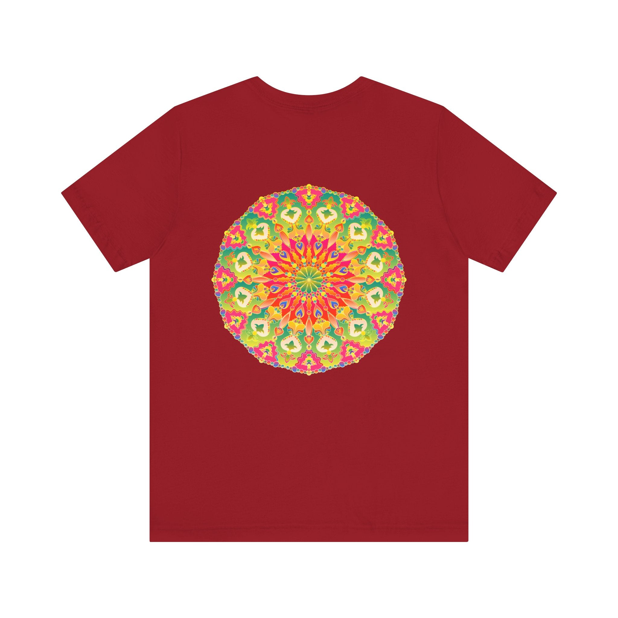 Vibrant Mandala T-Shirt featuring intricate spiritual design for peace and harmony