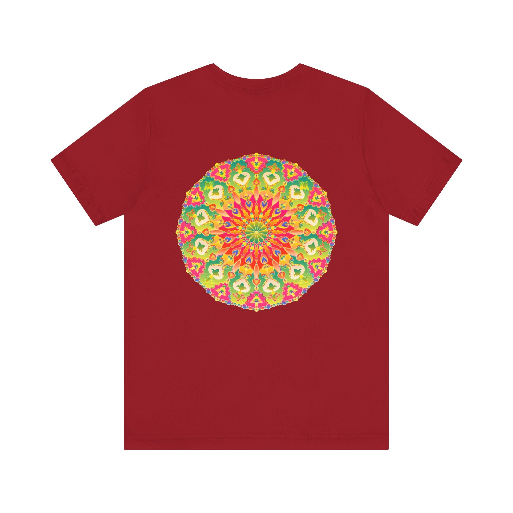 Vibrant Mandala T-Shirt featuring intricate spiritual design for peace and harmony