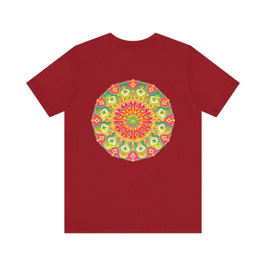 Vibrant Mandala T-Shirt featuring intricate spiritual design for peace and harmony