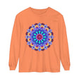 Colorful and intricate mandala design long sleeve t-shirt for vibrant style