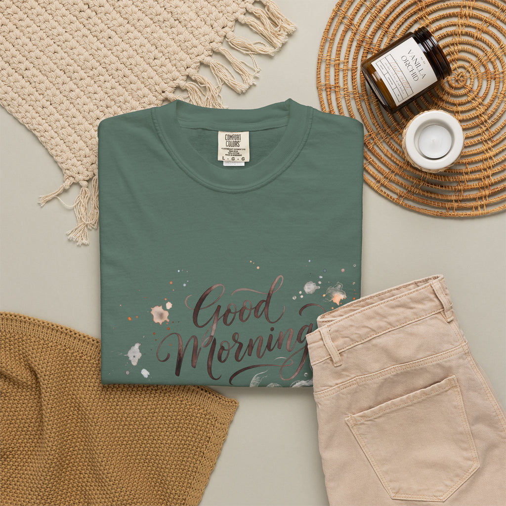 Good Morning Cat Coffee T-Shirt