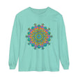 Colorful and intricate mandala design long sleeve unisex t-shirt