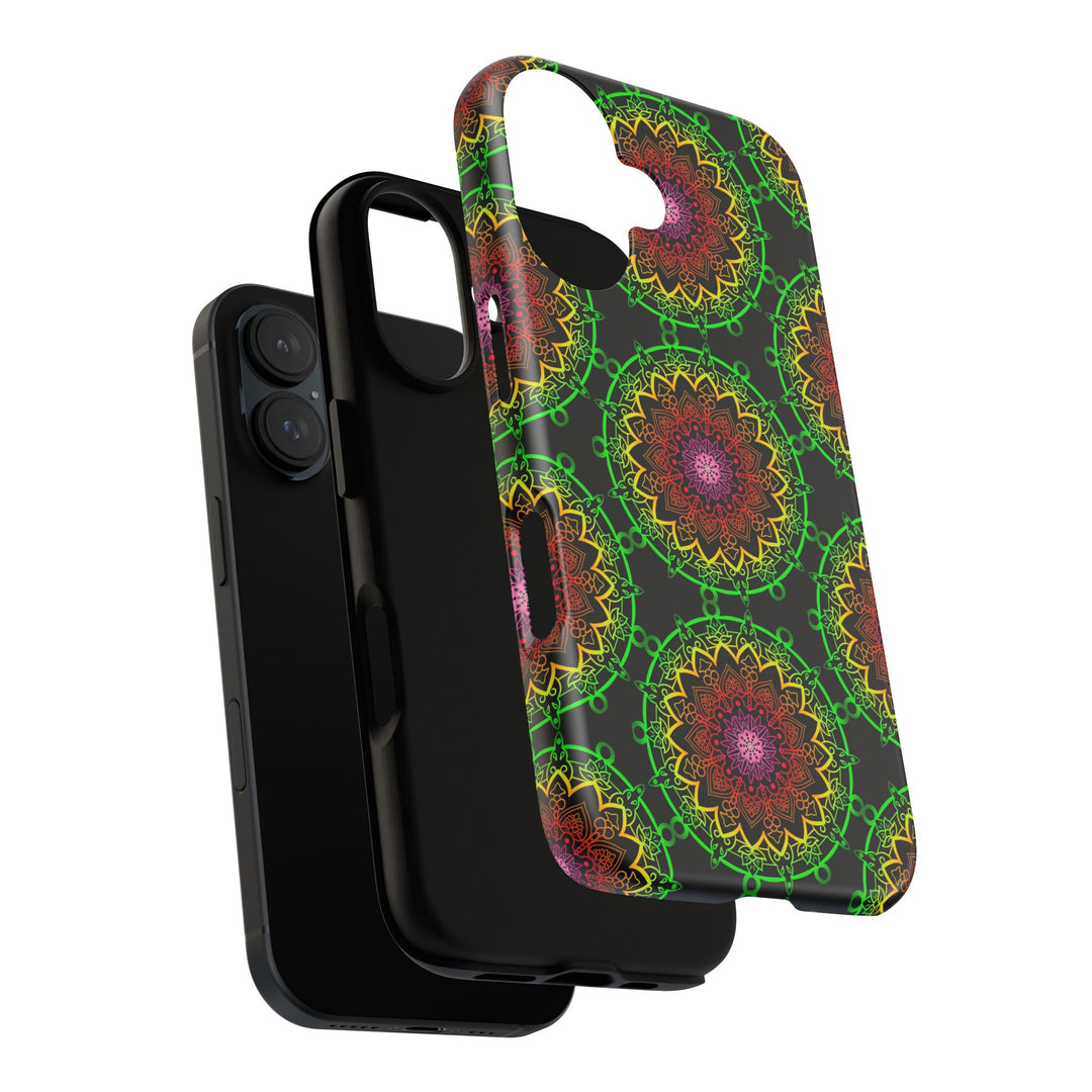 Artistic Mandala Phone Case with Bold Patterns and Modern Flair