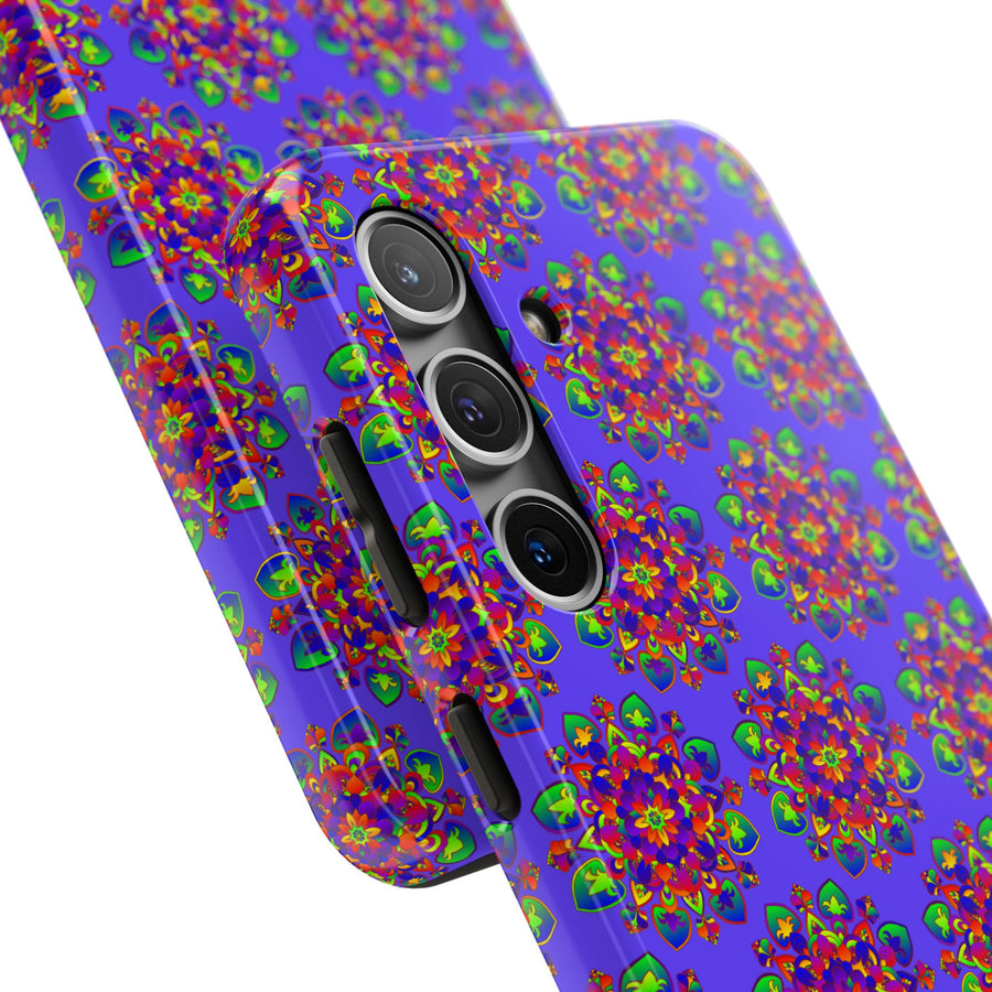 Tiled Hand Drawn Mandala Rainbow Phone Case - Standard alt text 17