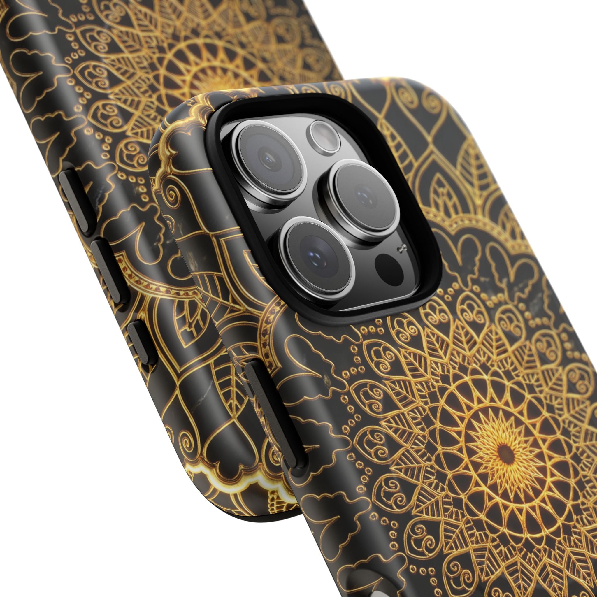 Mandala Gold Phone Case — Tough Magnetic iPhone Cover